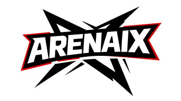 Arenaix monochrome black logo
